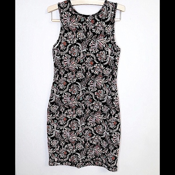 🆕🔥PHILOSOPHY BODYCON MIDI BEAUTIFUL PATTERN&FORM FITTED SLEEVELESS DRESS NWOT - Picture 4 of 6